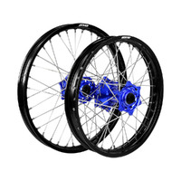 States MX Wheel SET Yamaha YZ85/Suzuki RM85 BIG Wheel 19 inch Front/16 inch Rear - Black/Blue