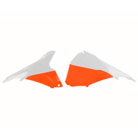 Polisport Airbox Covers KTM EXC/EXC-F 14-16 - White/Orange Product thumb image 1