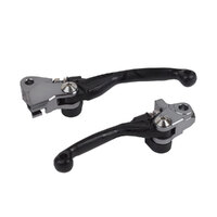 Polisport Folding Lever SET Kawasaki KX250F 21-22/KX450F 19-22 - Black Product thumb image 1