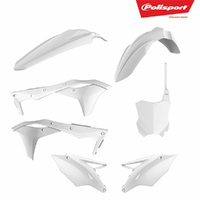 Polisport Plastics MX KIT Kawasaki KX250F 17-20 - White Product thumb image 1