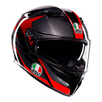 AGV Helmet K3 - Striga Matt Black/Grey/Red Product thumb image 1