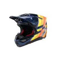 Alpinestars SM10 TLD Edition 25 ECE06 | DARK-BLUE Orange FLURO-YELLOW Red Glossy