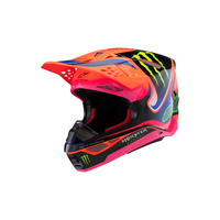 Alpinestars SM10 Deegan Helmet ECE06 | FLURO-ORANGE Purple FLURO-PINK