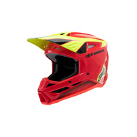 Alpinestars SM3 Youth Fray Helmet ECE06 | Red FLURO-YELLOW Black