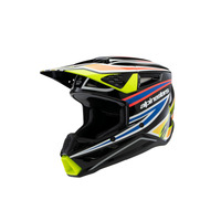 Alpinestars SM3 Youth Wurx Helmet ECE06 | Black YELLOW-FLURO Blue Red Glossy