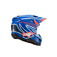 Alpinestars SM3 Youth Wurx Helmet ECE06 | Blue Red White Black Glossy