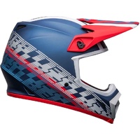 Bell MX-9 Mips Helmet Offset Matt Metal Blue/White