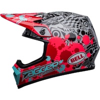 Bell MX-9 Mips Helmet Tagger Splatter Bright Red/Grey Product thumb image 1