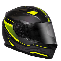 RXT Street Helmet Missile Matt Black Fluro