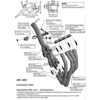 Leovince LV Head Pipes  | Stainless | Z 900 17>21 (compatible w orig. & LV exhaust)