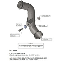 Leovince LV Link Pipe (CAT ELIM.) | Stainless | 790/890 ADV 19> / Nord 901 / CF 800MT Product thumb image 1