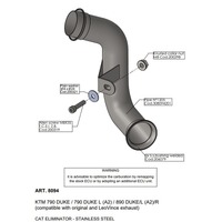 Leovince LV Link Pipe (CAT ELIM.) | Stainless | 790 / 890 Duke 18> (compatible w orig. & LV exhaust) Product thumb image 1