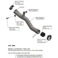 Leovince LV Link Pipe (CAT ELIM.) | Stainless | Leoncino/Trail 500 17>  (orig. & LeoVince exhaust)