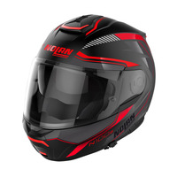 Nolan N100-6 Flip Up Surveyor Helmet Flat Black/Red/Grey