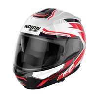 Nolan N100-6 Flip Up Surveyor Helmet Flat White/Red/Grey Product thumb image 1