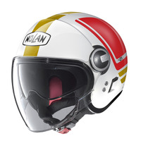 Nolan N21 Visor Open Face Flybridge Helmet White/Red/Green/Gold