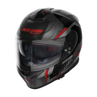 Nolan N80-8 Full Face Wanted Helmet Flat Grey/Black/Red