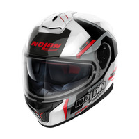 Nolan N80-8 Full Face Wanted Helmet White/Black/Red/Silver