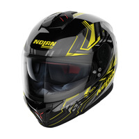 Nolan N80-8 Full Face Turbolence Helmet Black/Yellow