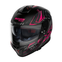 Nolan N80-8 Full Face Turbolence Helmet Black/Pink Product thumb image 1