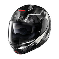 Nolan X-1005 UC Flip Up Sandglass Helmet Carbon White/Grey Product thumb image 1