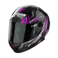 Nolan X-804 RS Full Face Spectre Helmet Carbon/Pink/Chrome