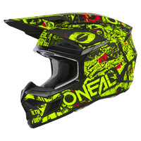 Oneal 25 3SRS Youth Helmet Attack V.25 - BLK/N-YEL Product thumb image 1