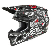 Oneal 25 3SRS Helmet Attack V.25 - Matte BLK/WHT Product thumb image 1