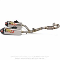 PRO Circuit Honda CRF250 14 17 T6 Dual PRO System | Carbon END CAP, S/Less TUBING, Ti SILENCER, MA Legal