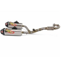 *PRO CIRCUIT HONDA CRF250 14-17 T6 DUAL PRO SYST | CARBON END CAP, S/LESS SYSTEM Ti SILENCER, FIM/MA LEGAL