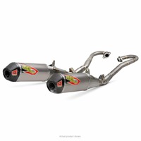 Pro Circuit CRF250R 20-21 T6 Dual PRO System | Carbon END CAP, S/Less HDR, Ti SILENCER, MA Legal