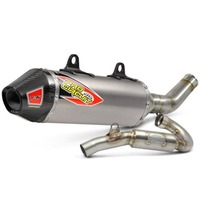 Pro Circuit KTM 450 SX F / Husq FC450 17 18 T6 PRO S/Less SYS | S/L Tubing, Ti Silencer w Carbon Cap, MA legal