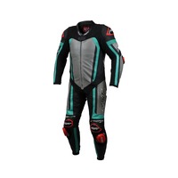 RST PRO Series EVO CE Mens Leather 1 PCE Suit | BLACK-GREY-TEAL