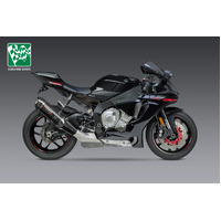 YOSHIMURA YZF-R1/M/S 15-19 ALPHA STAINLESS SLIP-ON EXHAUST, W/ CARBON FIBER MUFFLER