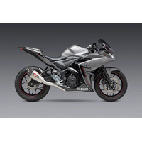 YOSHIMURA YZF-R3 RACE AT2 STAINLESS FULL EXHAUST, W/ STAINLESS MUFFLER Product thumb image 1