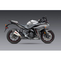 YOSHIMURA YZF-R3 / MT-03 AT2 STAINLESS SLIP-ON EXHAUST, W/ STAINLESS MUFFLER